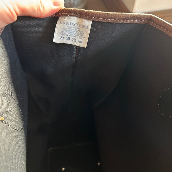 Lands End Waterproof Canvas Tote Bag - Picture 4 of 9